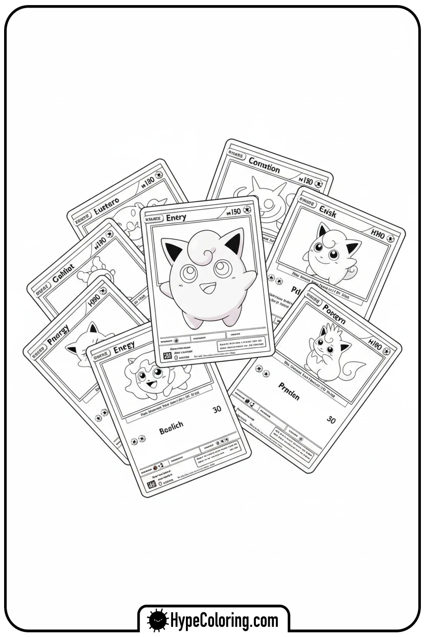stack-of-pokemon-cards-with-jigglypuff - coloring pages of pokemon cards