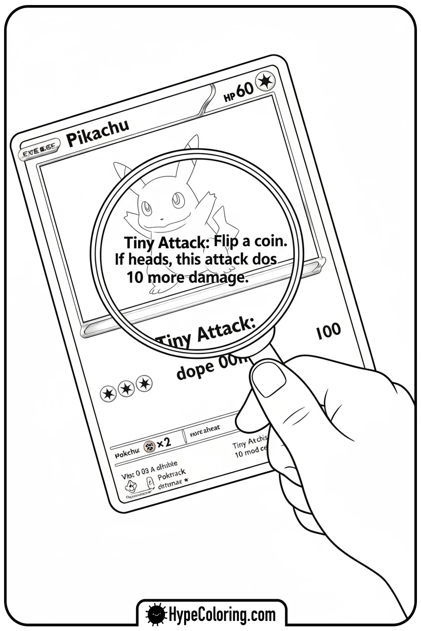magnifying-glass-on-card-text - coloring pages of pokemon cards