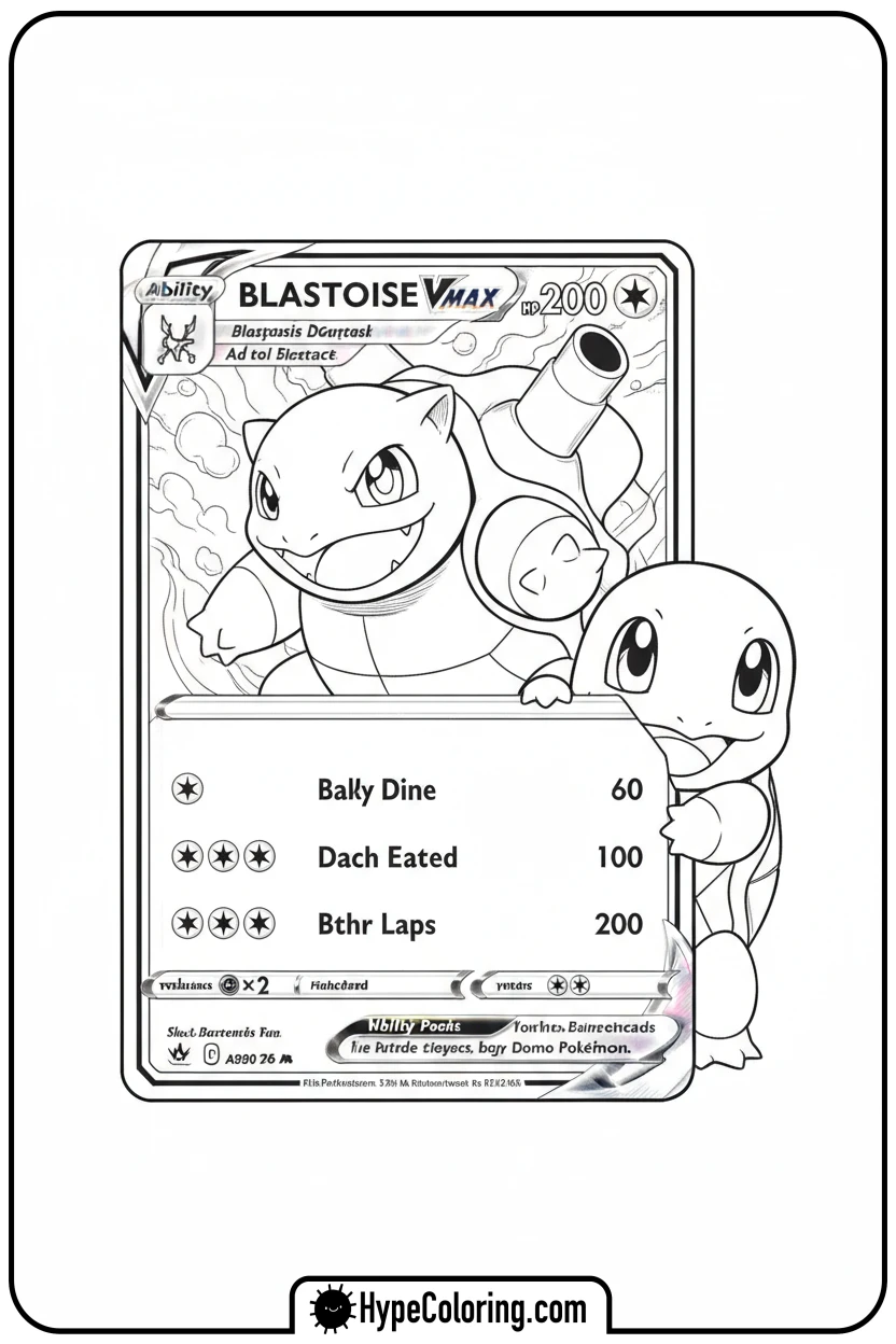 squirtle-peeking-from-blastoise-card - coloring pages of pokemon cards