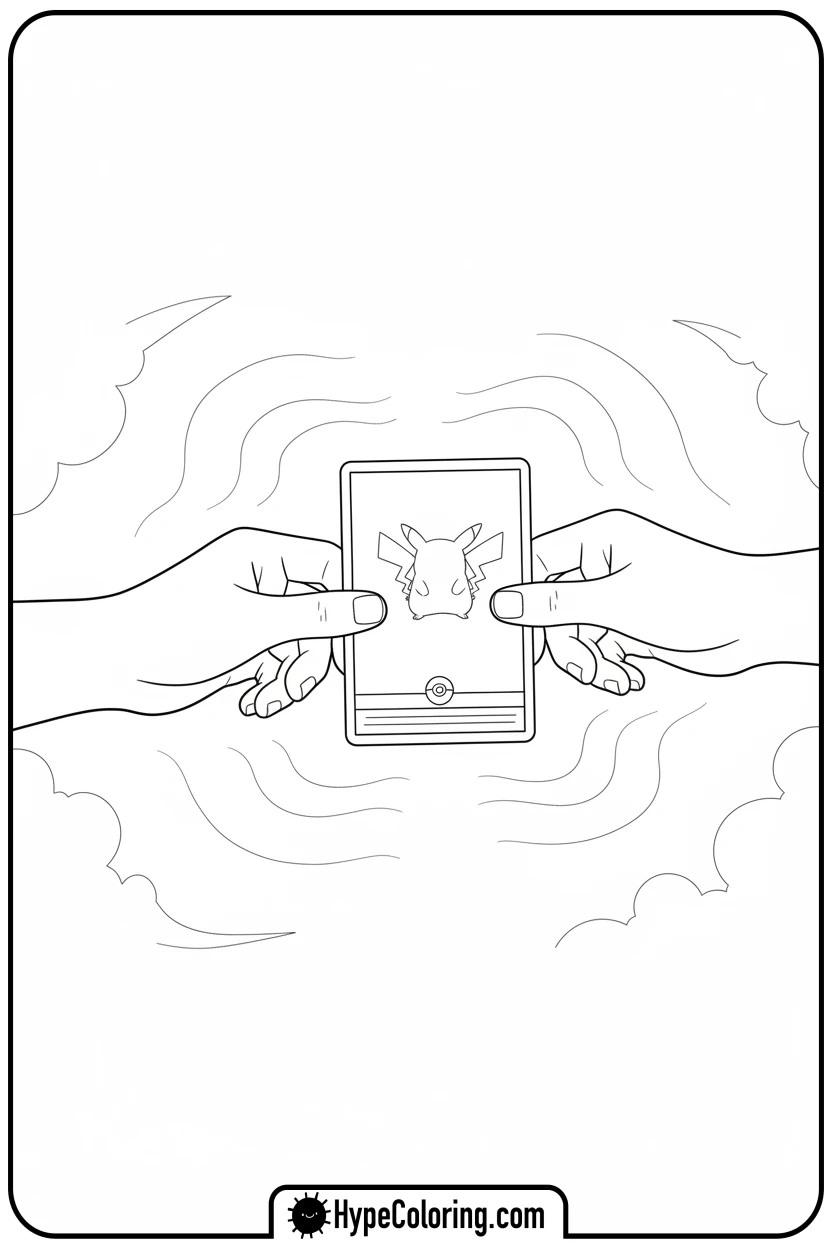 hands-trading-pokemon-card - coloring pages of pokemon cards