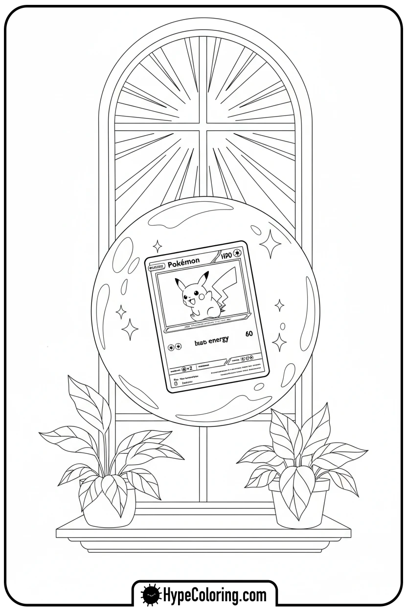 pokemon-card-in-shimmering-bubble - coloring pages of pokemon cards
