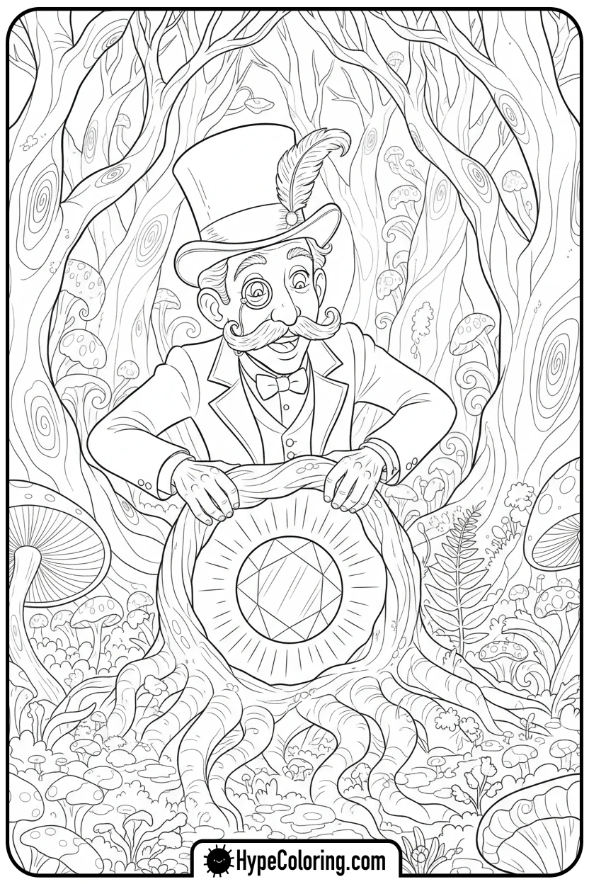 dandy-discovering-crystal - dandy's world coloring page