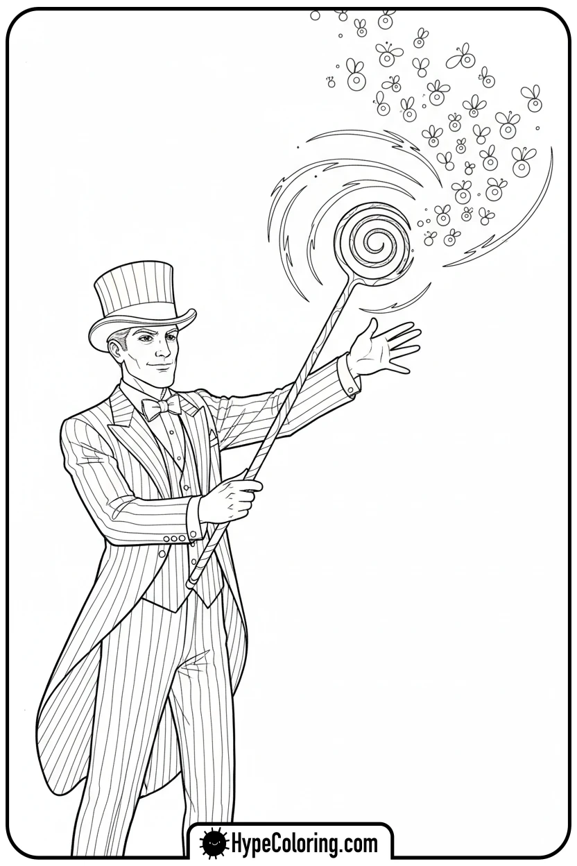 dandy-with-magic-wand - dandy's world coloring page