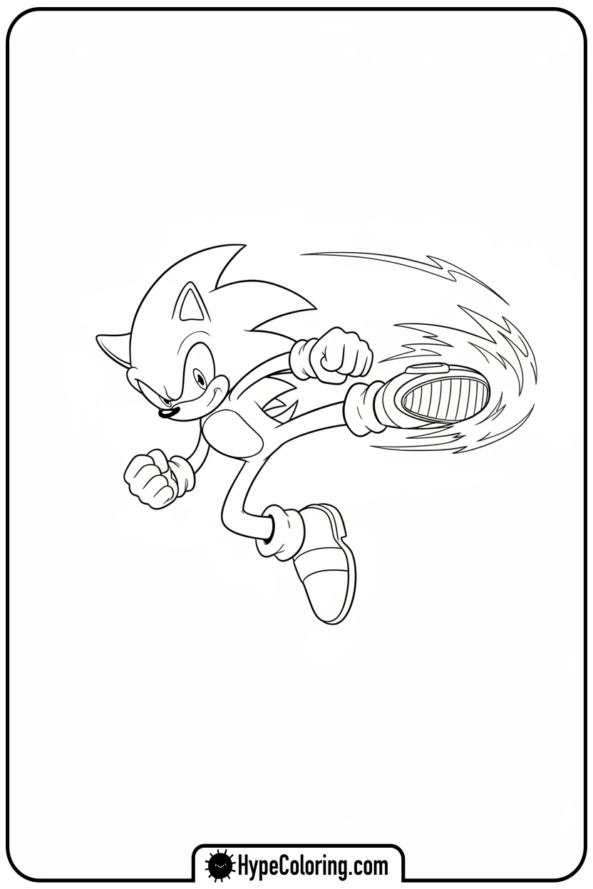 dark-sonic-aerial-kick - dark sonic coloring pages