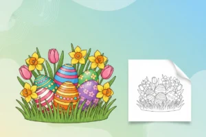 a-collection-of-colorful-easter - easter egg coloring pages