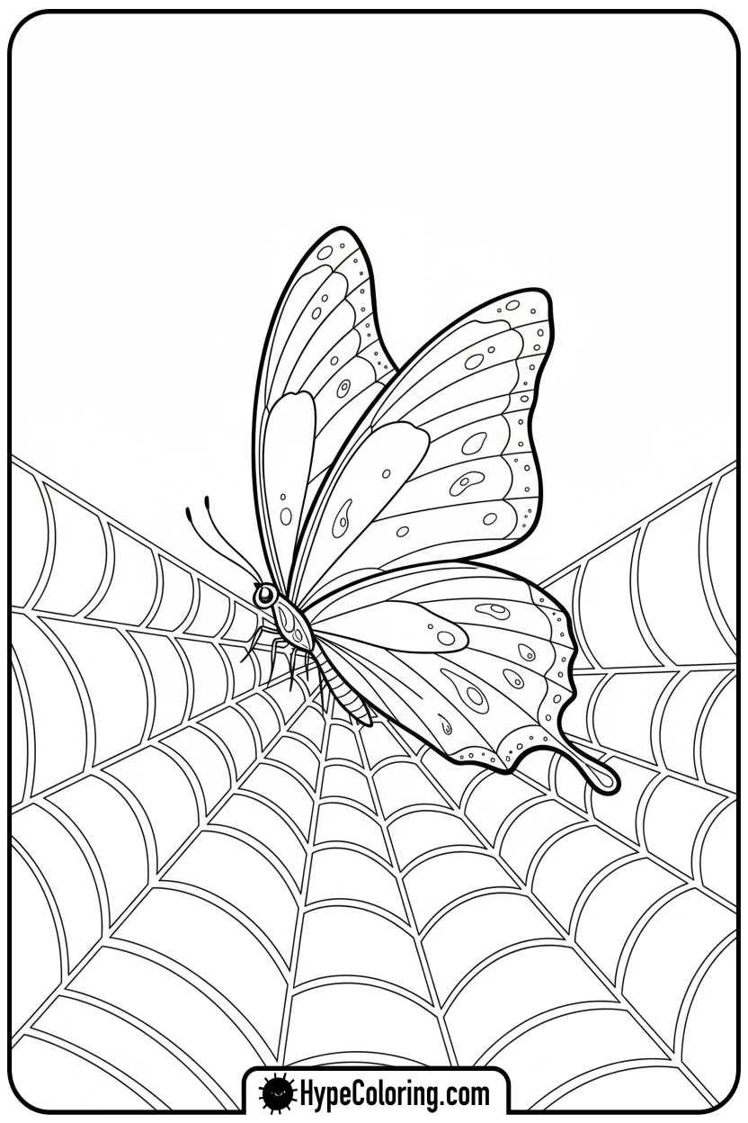 butterfly-with-dew-drops - free butterfly coloring pages