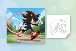 shadow-running-at-super-speed - free coloring pages of shadow the hedgehog