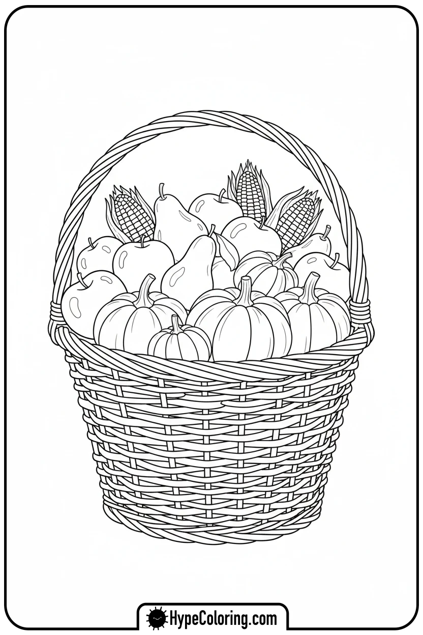 basket-of-autumn-produce - free printable 2025 coloring pages calendar november