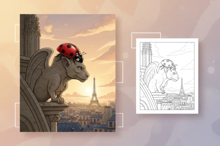 ladybug-perched-dramatically-on-a - miraculous ladybug coloring pages
