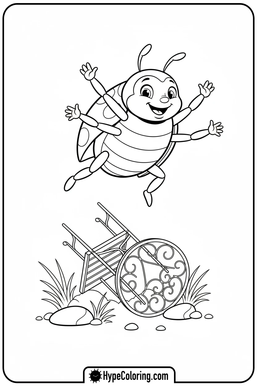 ladybug-jumping-over-obstacle - miraculous ladybug coloring pages