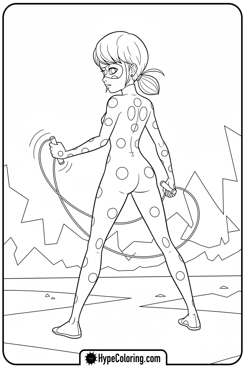 ladybug-protecting-someone - miraculous ladybug coloring pages