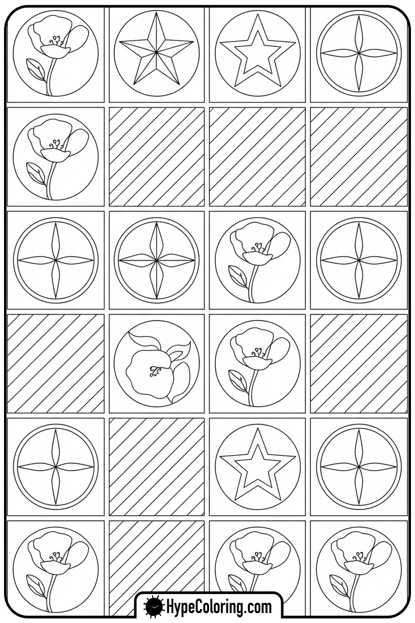 patriotic-quilt-pattern-design - memorial day coloring pages