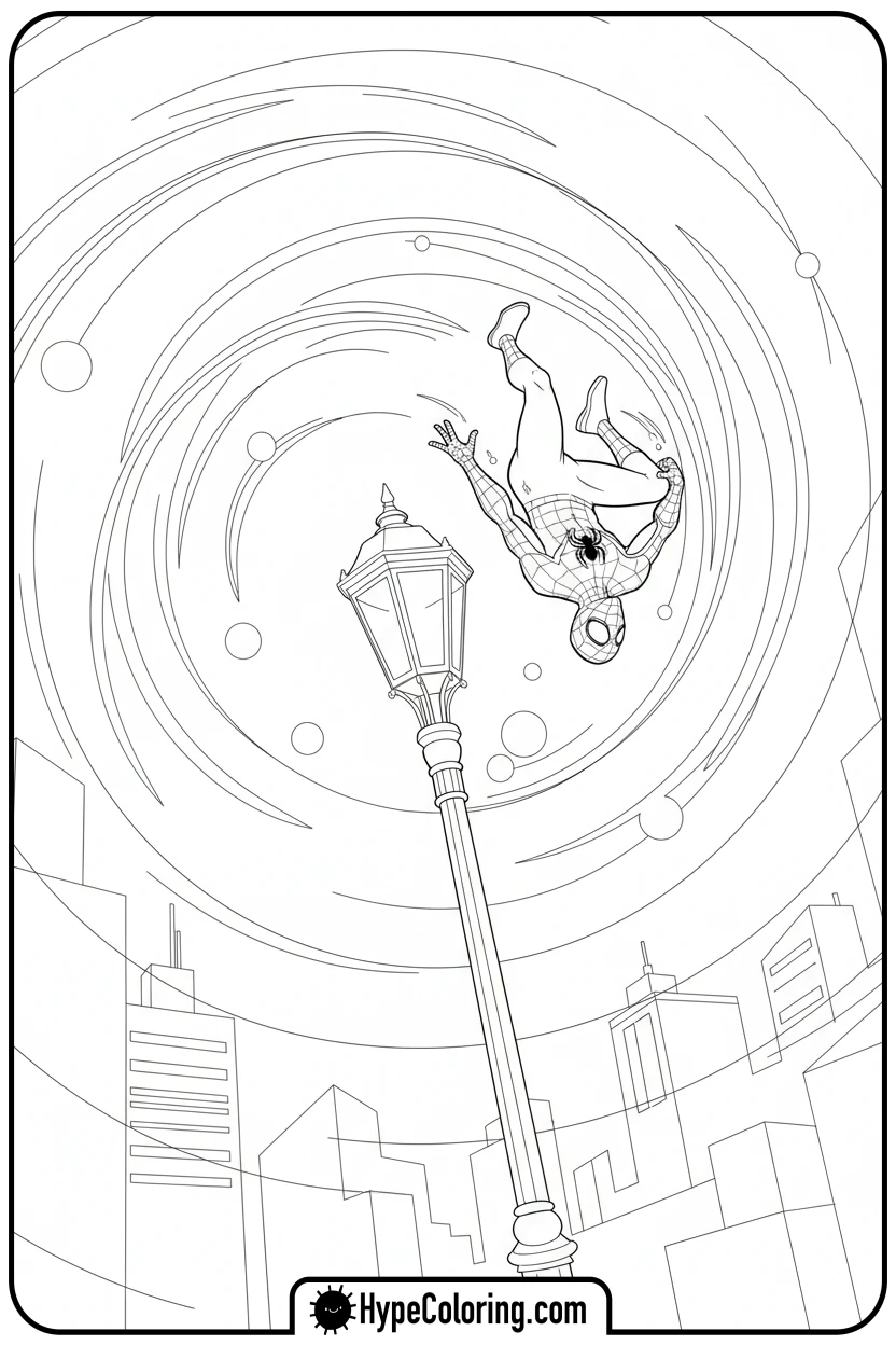 miles-morales-acrobatic-flip - miles morales color pages
