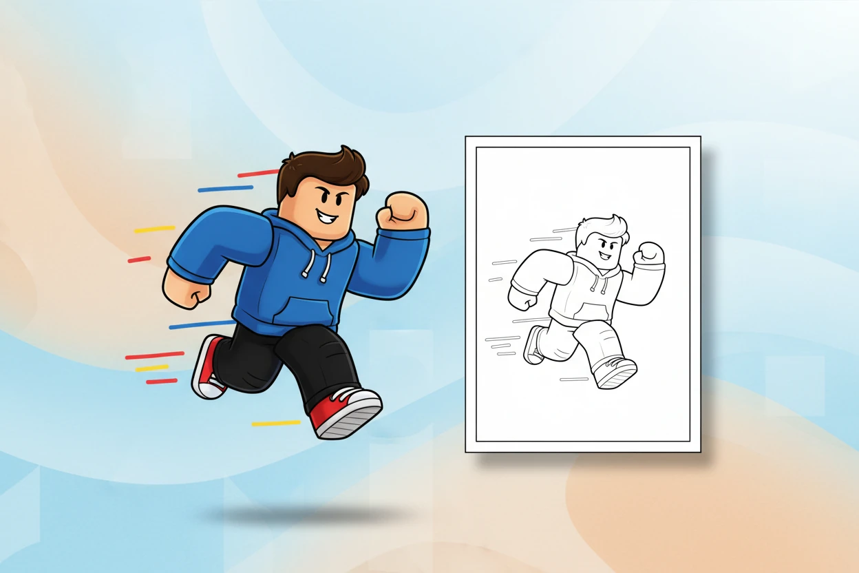 a-roblox-character-in-full - roblox coloring pages