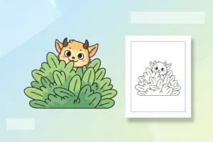labubu-peeking-out-from-behind - labubu coloring pages