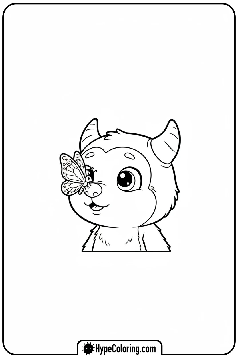 labubu-with-butterfly - labubu coloring pages