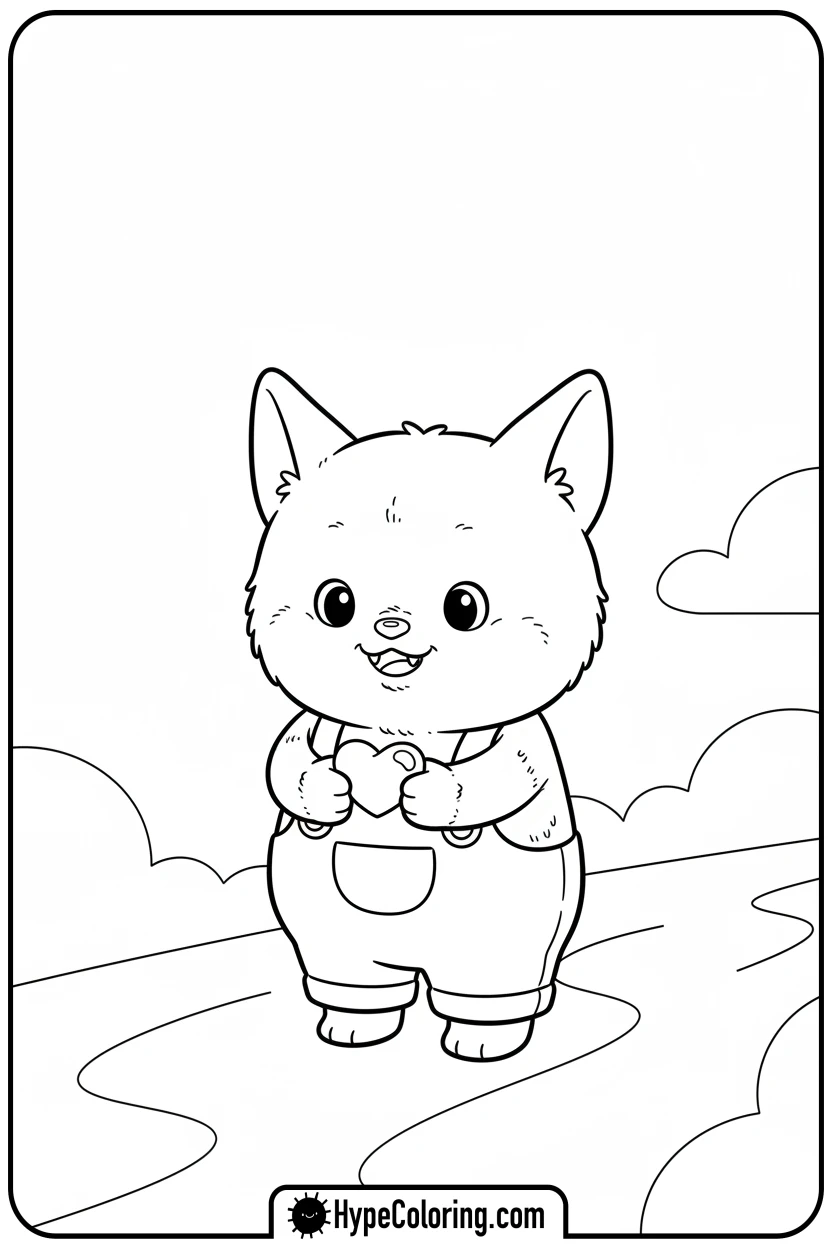 labubu-offering-candy - labubu coloring pages