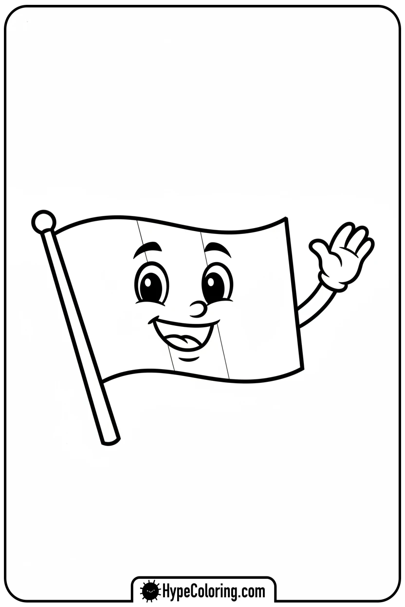 friendly-monaco-flag-waving - monaco flag coloring page