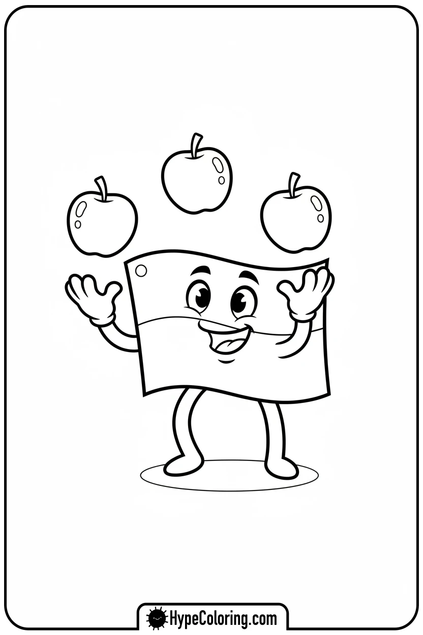 monaco-flag-juggling-apples - monaco flag coloring page