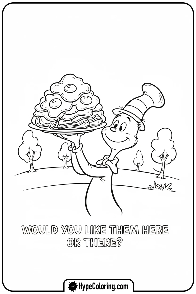 sam-i-am-with-green-eggs-and-ham - dr seuss coloring pages