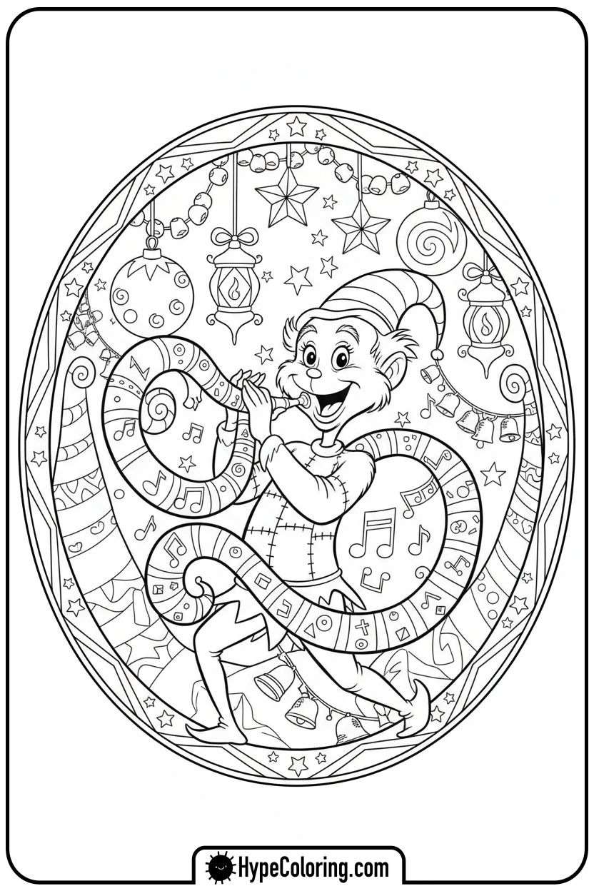 who-playing-whimsical-horn - dr seuss coloring pages