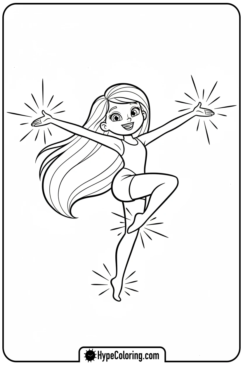 deema-dancing-with-starbursts - bubble guppies coloring pages