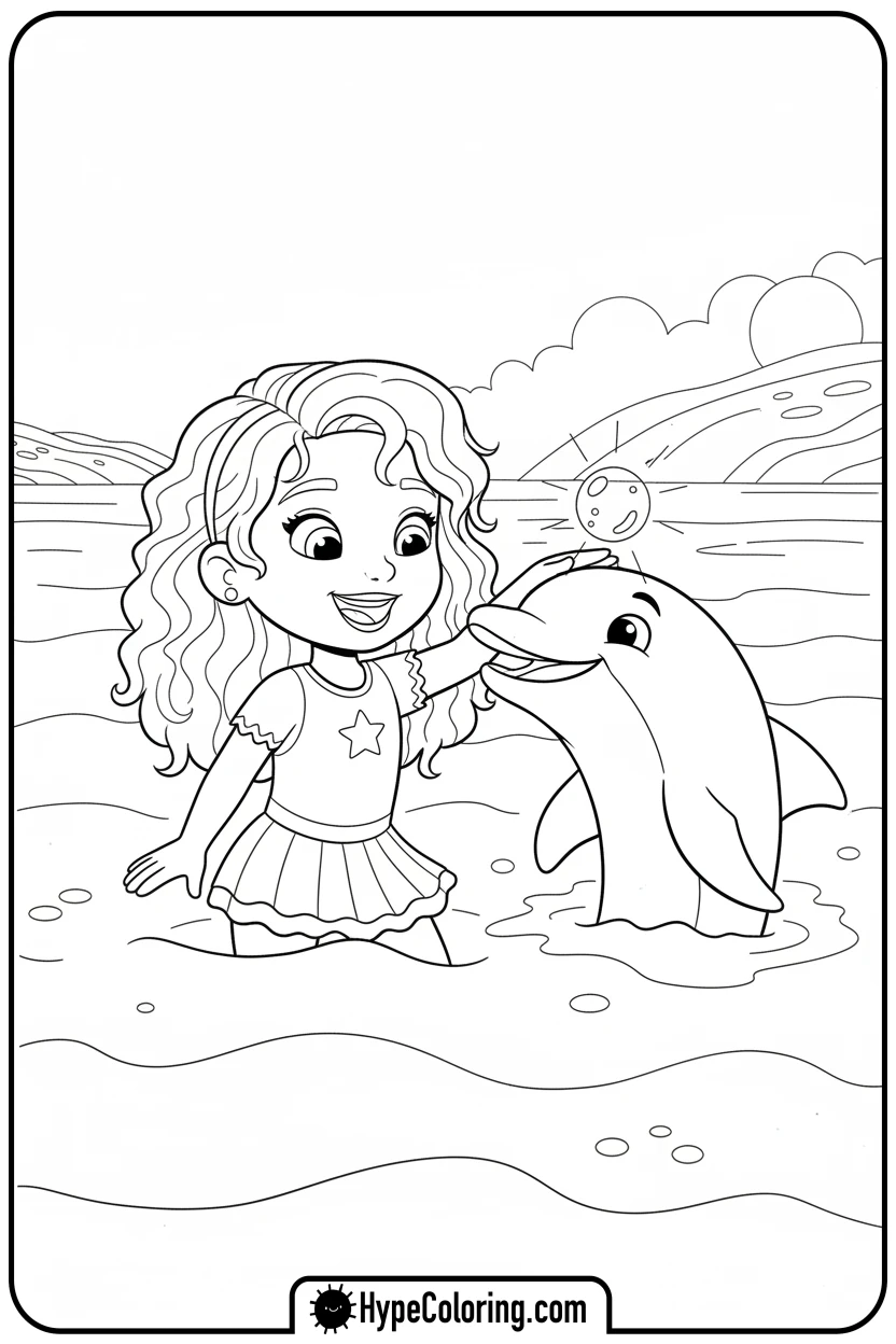 zooli-with-a-playful-dolphin - bubble guppies coloring pages