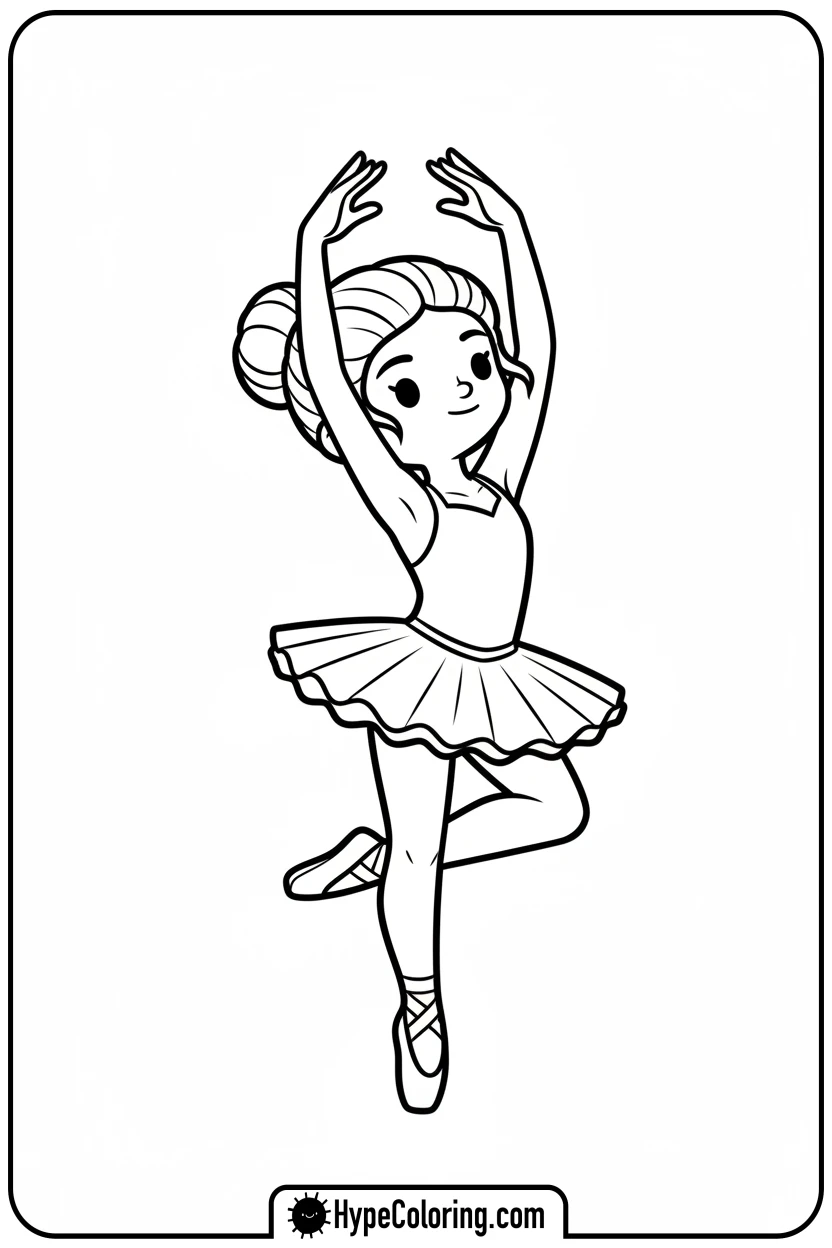 dancer-in-an-elegant-pose - toca boca coloring pages