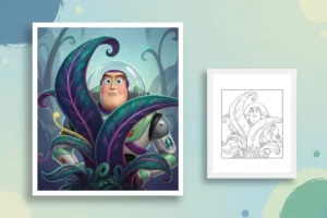 buzz-peeking-out-from-behind - toy story buzz coloring pages