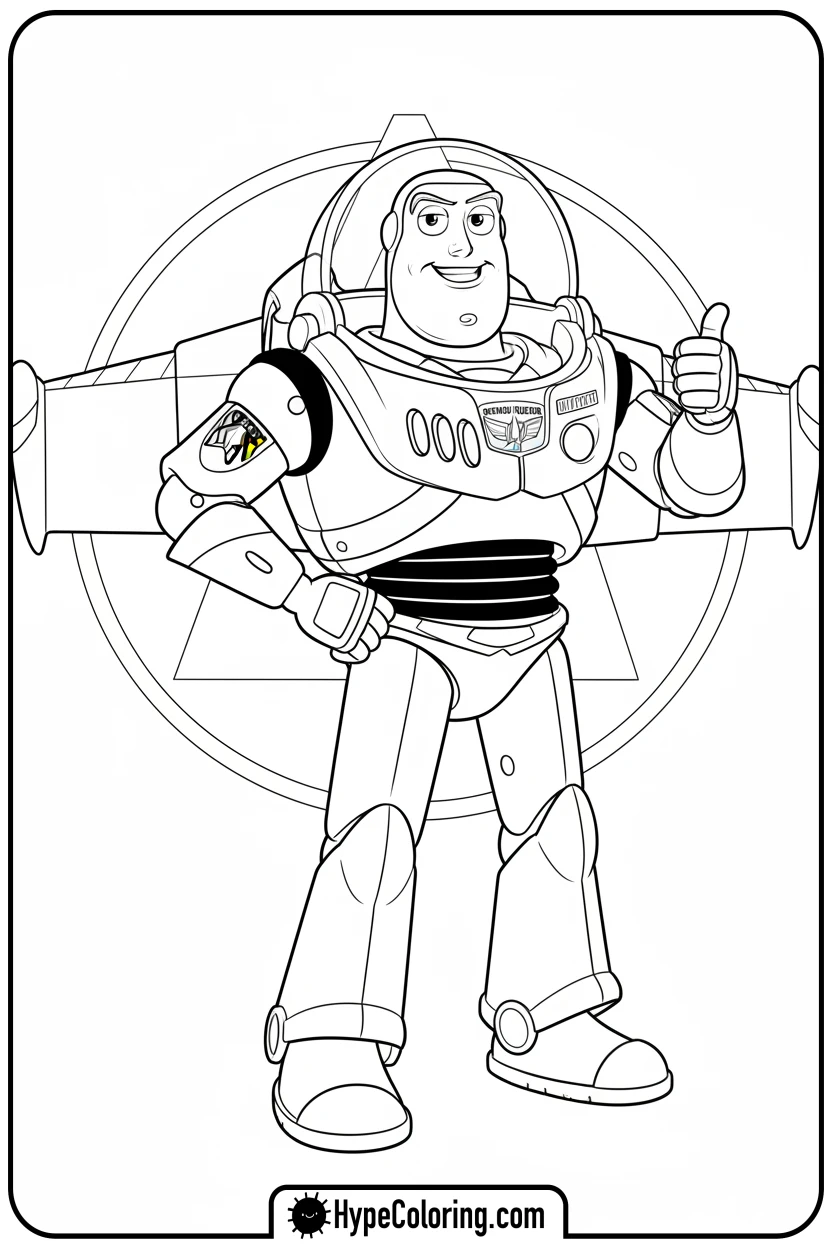 buzz-giving-thumbs-up - toy story buzz coloring pages