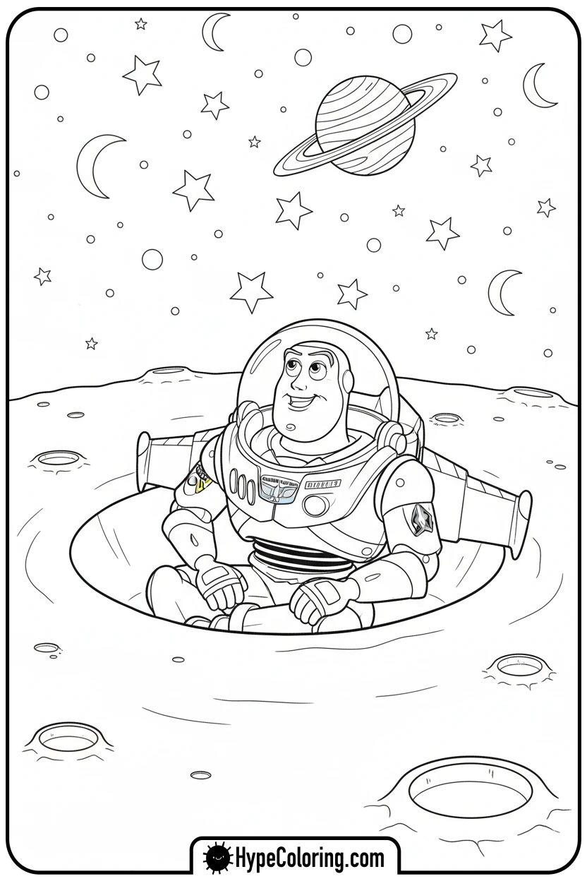 buzz-on-moon-looking-at-stars - toy story buzz coloring pages