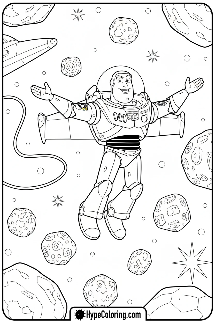 buzz-on-space-walk - toy story buzz coloring pages