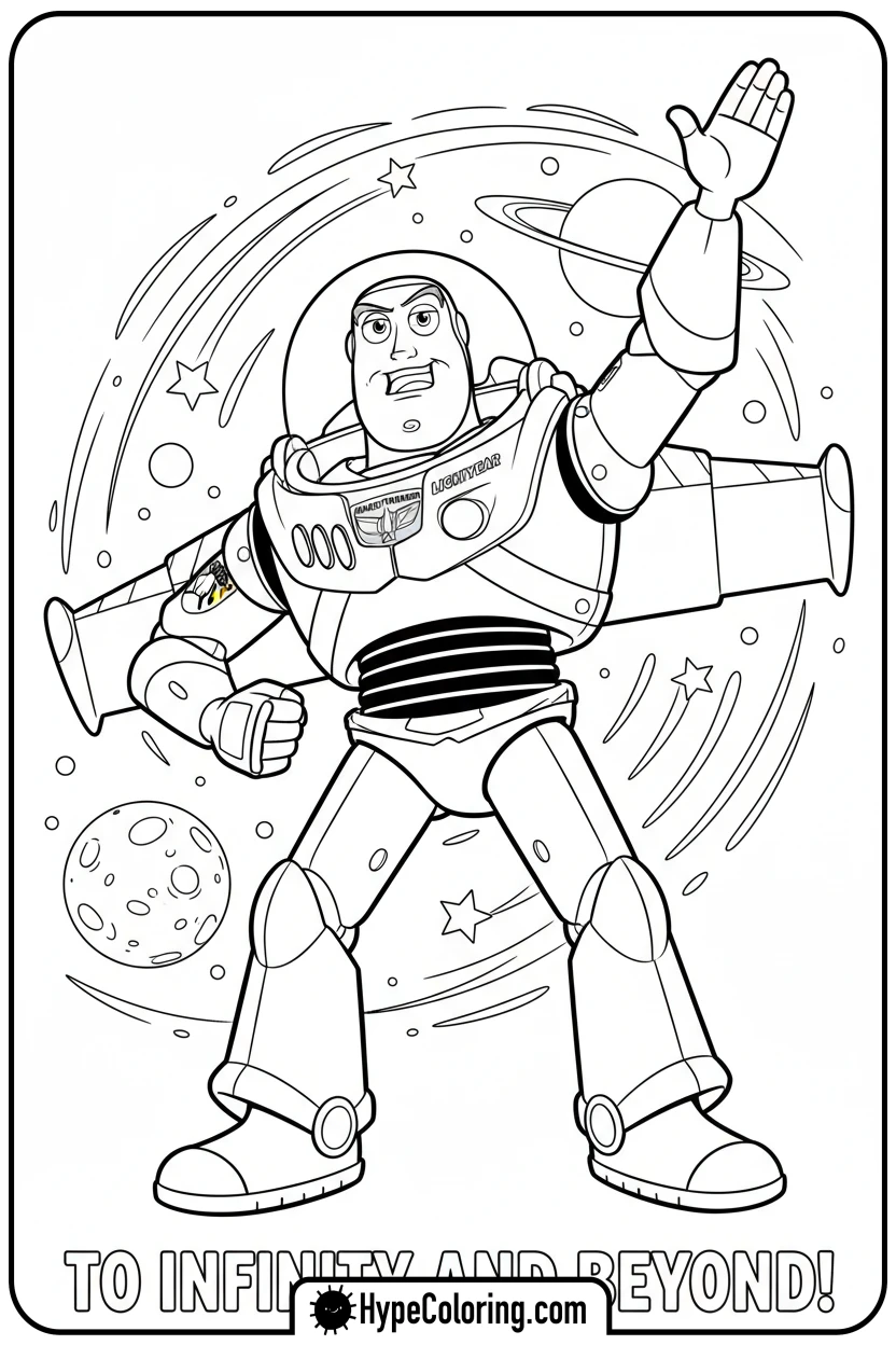 buzz-shouting-catchphrase - toy story buzz coloring pages