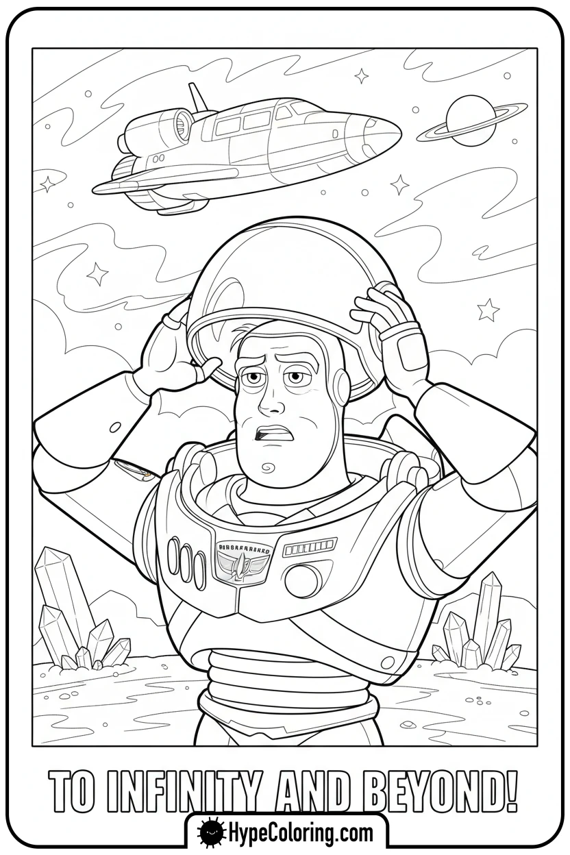 buzz-taking-off-helmet - toy story buzz coloring pages