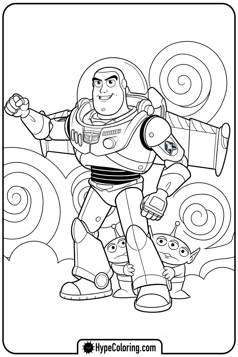 buzz-protecting-alien - toy story buzz coloring pages