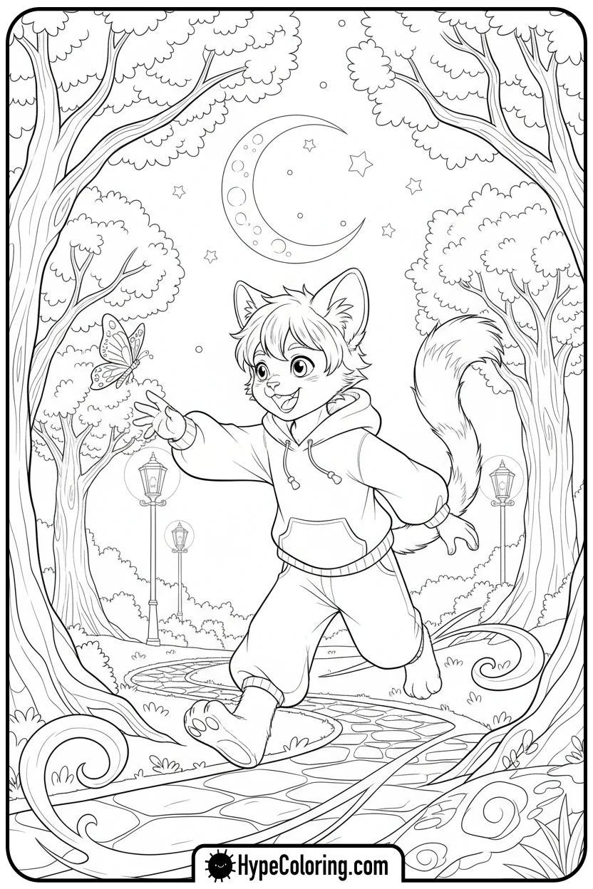 catboy-chasing-butterfly - coloring pages for pj masks