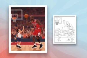 michael-jordan-giving-a-high-five - michael jordan coloring pages