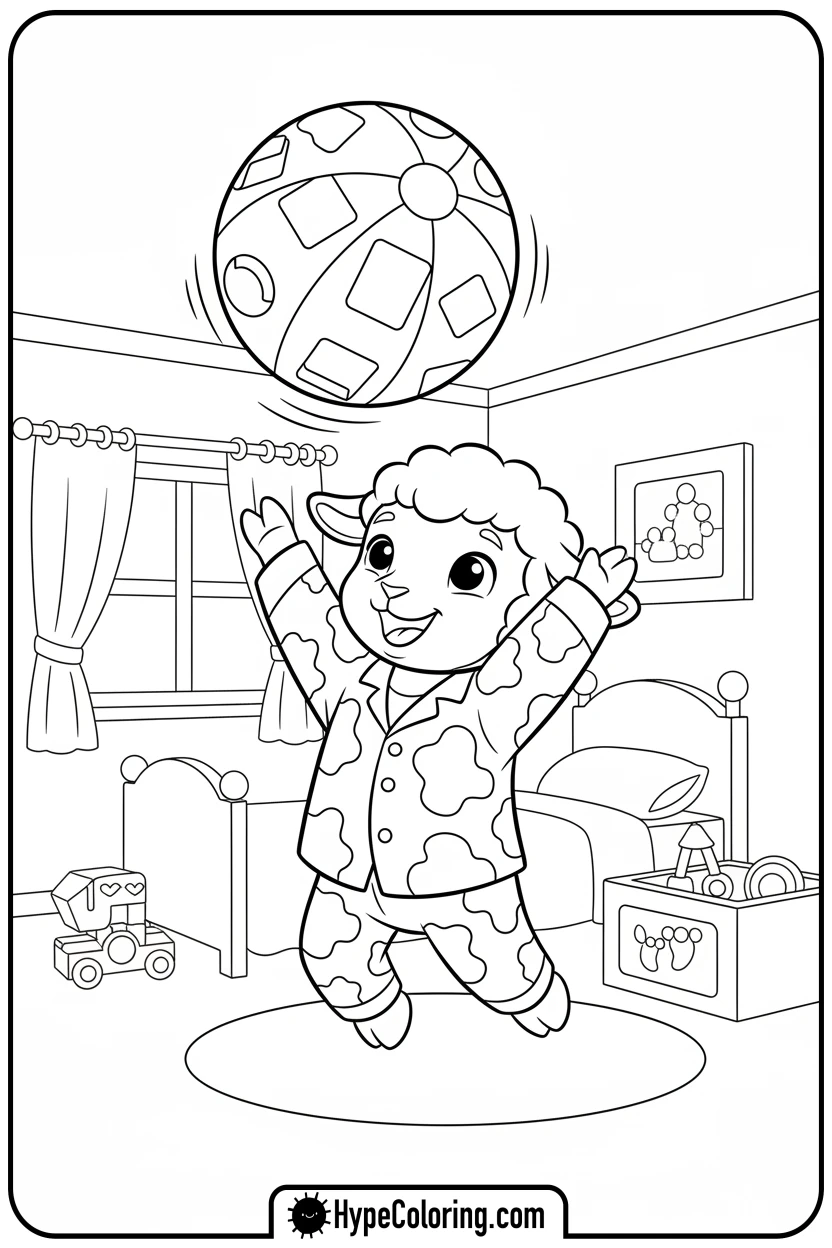 Click to download PDF lambo-bouncing-a-ball - lambo coloring pages