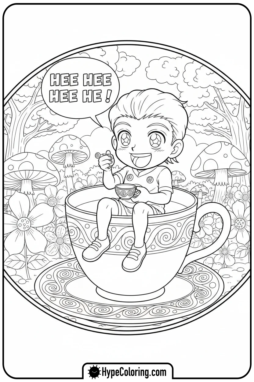 Click to download PDF lambo-in-a-teacup - lambo coloring pages