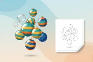 a-group-of-different-sized - ornament coloring pages
