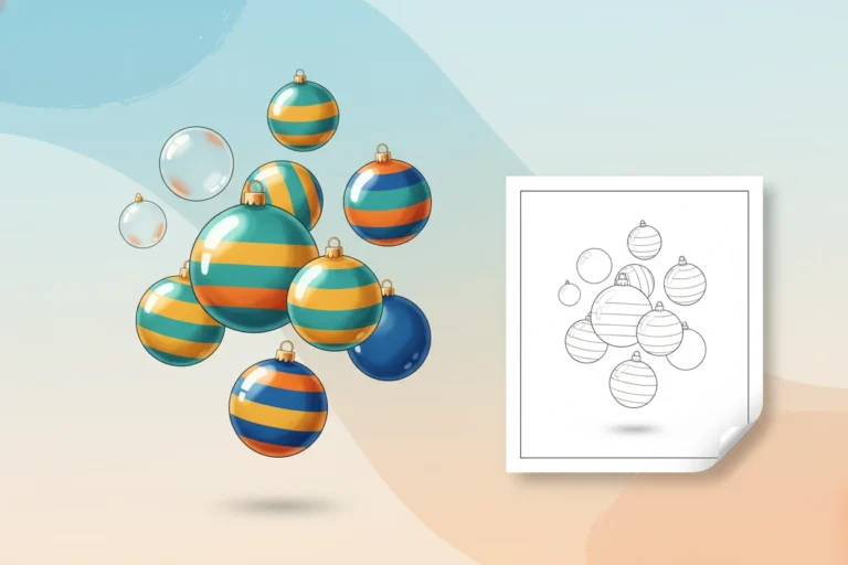 a-group-of-different-sized - ornament coloring pages