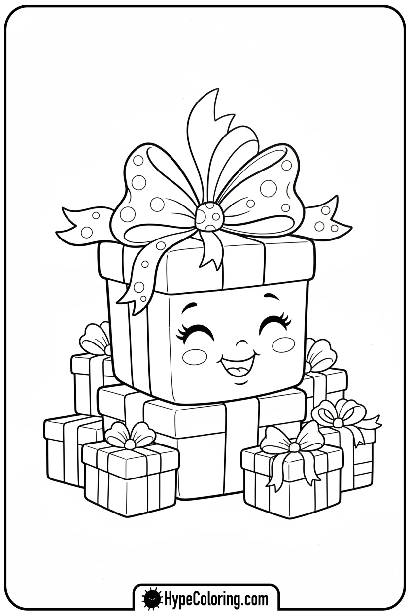 gift-box-ornament-on-presents - ornament coloring pages