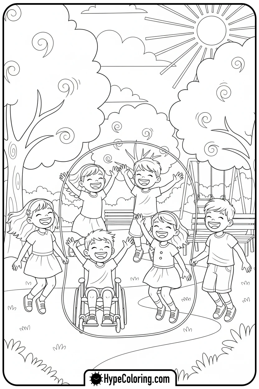kids-jumping-rope-happily - fruit of the spirit coloring page