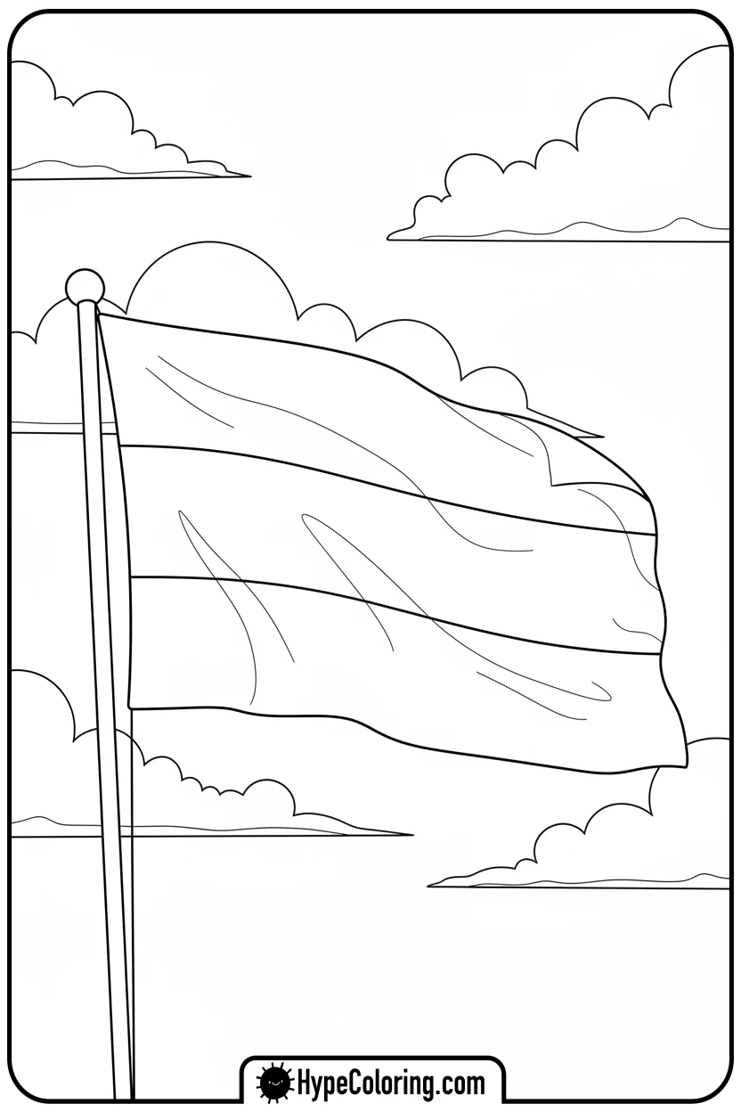 gabon-flag-waving-gently - gabon flag coloring page
