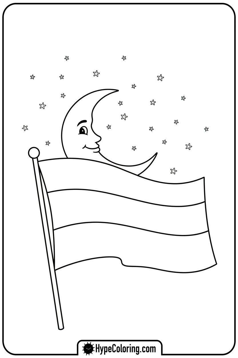 gabon-flag-under-starry-night-sky - gabon flag coloring page