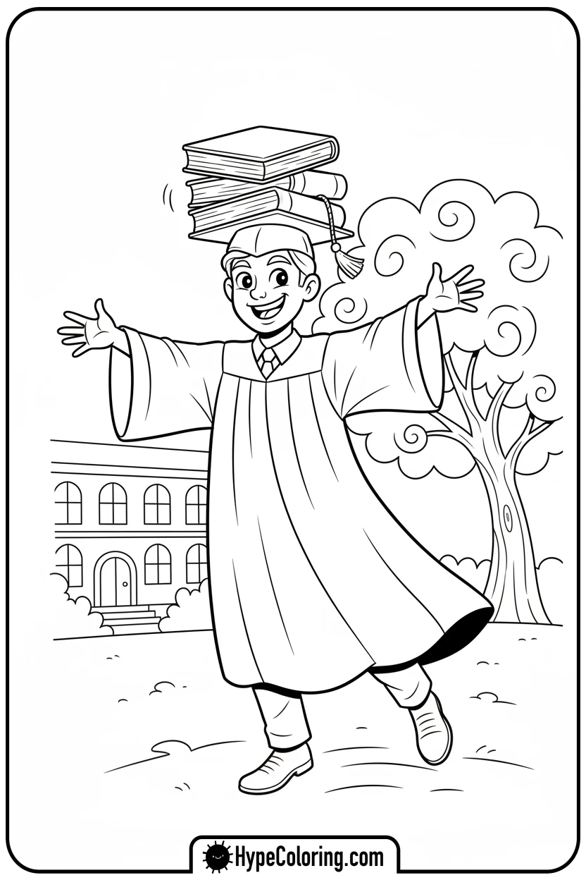 graduate-balancing-books - grad coloring pages