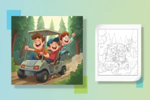 dipper-mabel-and-soos-are - gravity falls coloring pages