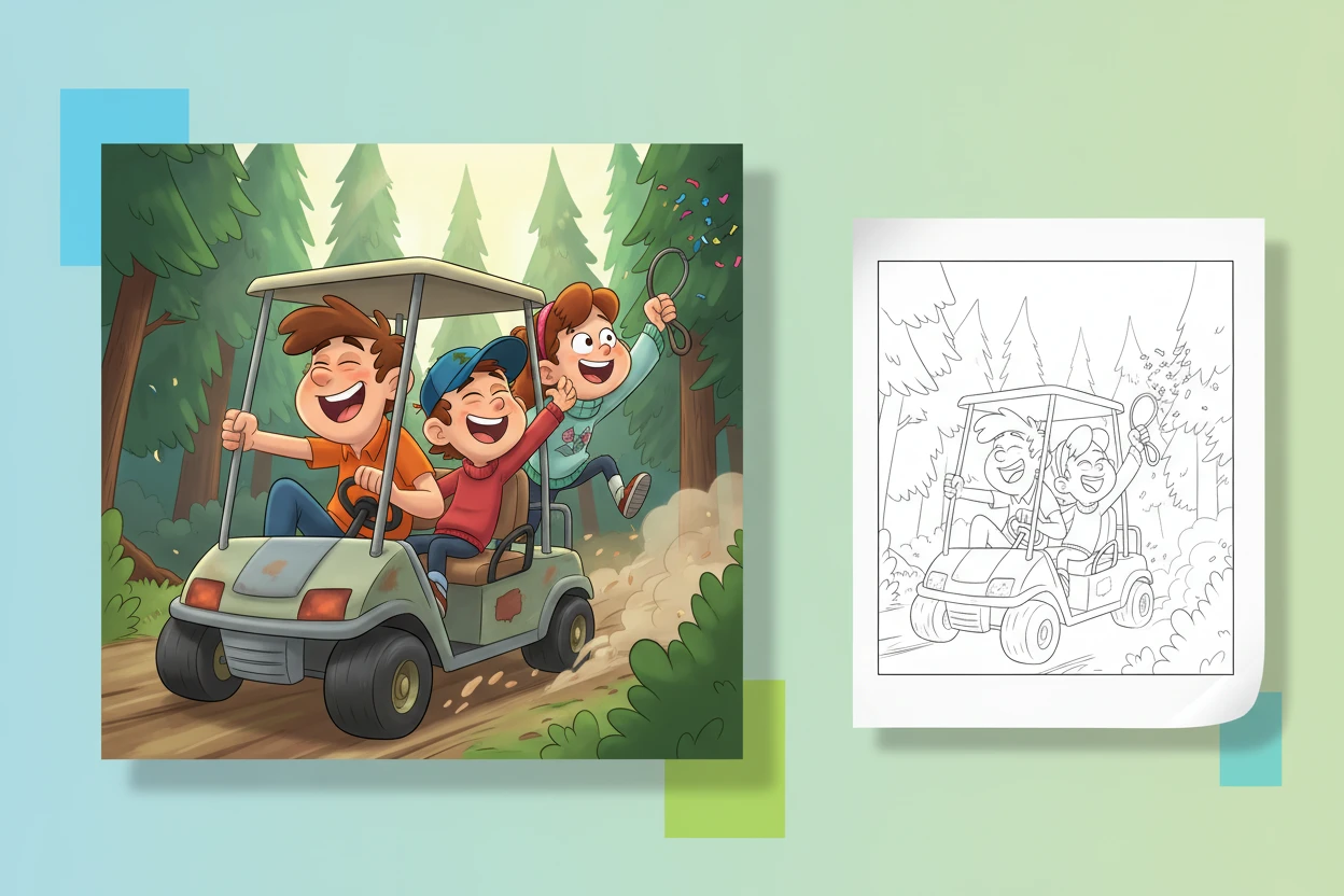 dipper-mabel-and-soos-are - gravity falls coloring pages