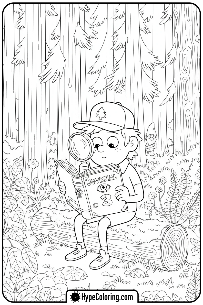dipper-reading-journal-3 - gravity falls coloring pages