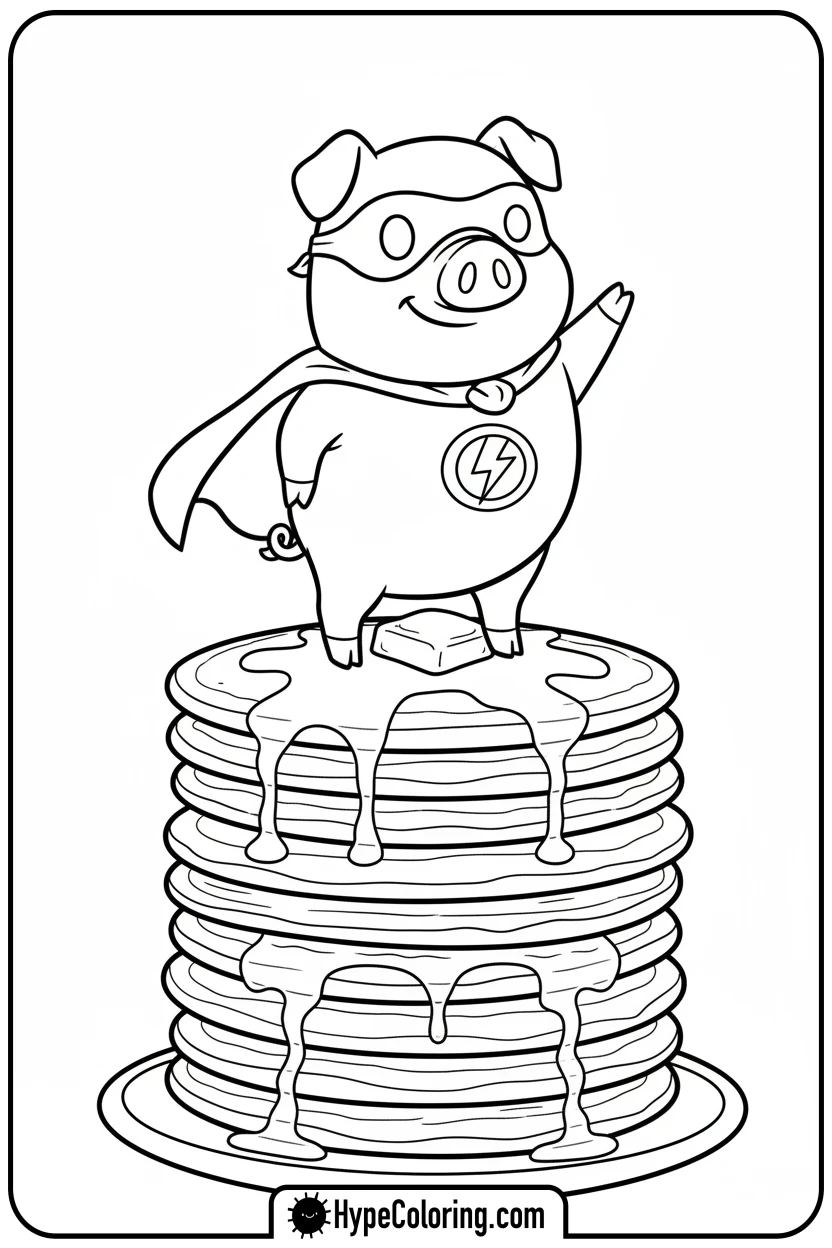 waddles-as-a-superhero - gravity falls coloring pages